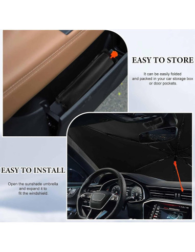 Paraguas Sombra para Parabrisas Raccoon 144.78x76.2 cm