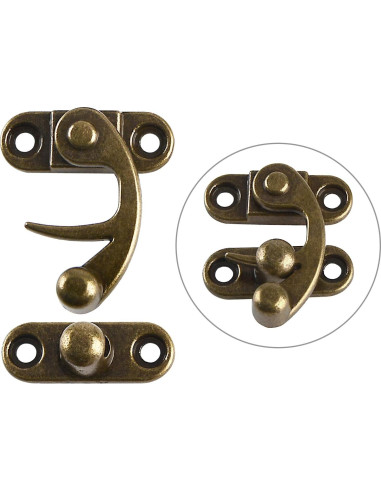 Cierre Vintage RUIAN de Brazo Oscilante 33x28mm Bronce 2 Pcs