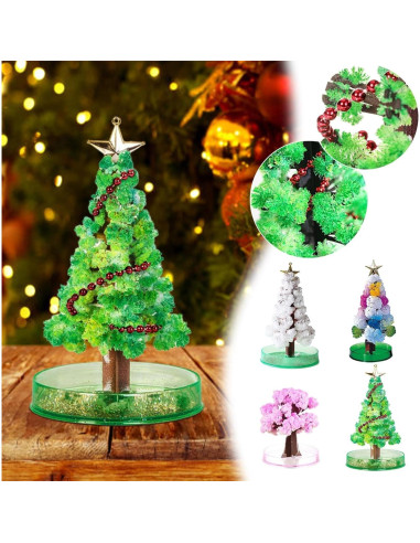 Árbol de Navidad Mágico Verde - Kit de Crecimiento de Cristales