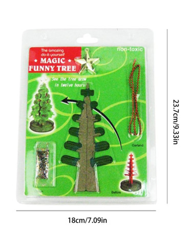 Árbol de Navidad Mágico Verde - Kit de Crecimiento de Cristales