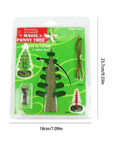 Árbol de Navidad Mágico Verde - Kit de Crecimiento de Cristales