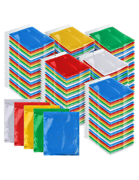 Ponchos de Lluvia Desechables Hercicy 300 Pcs Adultos Impermeables