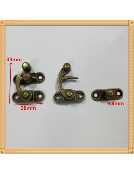 Cierre Vintage RUIAN de Brazo Oscilante 33x28mm Bronce 2 Pcs