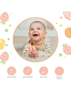 Cepillo de Dientes para Bebés Lulyboo Silicona 0-12 Meses 2