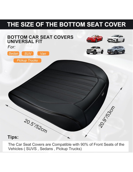 Funda de Asiento de Coche BWTJF Negra Universal 2 Piezas