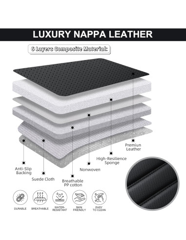 Funda de Asiento de Coche BWTJF Negra Universal 2 Piezas