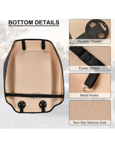 Funda de Asiento de Coche BWTJF Negra Universal 2 Piezas