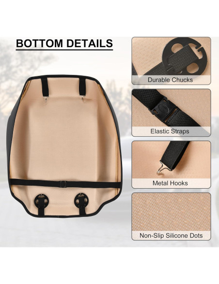 Funda de Asiento de Coche BWTJF Negra Universal 2 Piezas