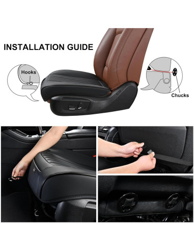 Funda de Asiento de Coche BWTJF Negra Universal 2 Piezas