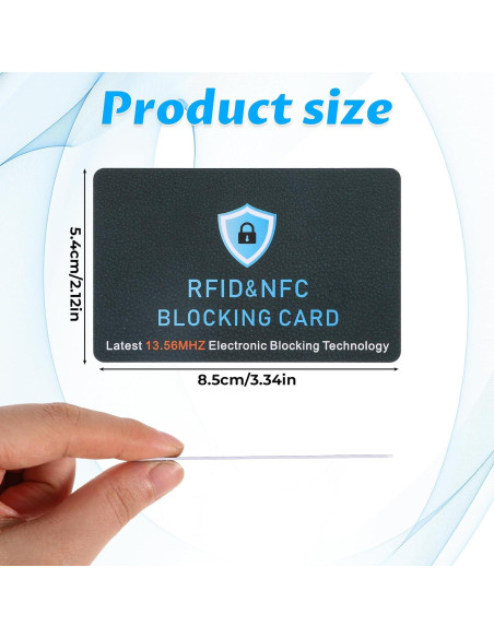 Bewudy 4 Tarjetas de Bloqueo RFID Antirrobo para Carteras