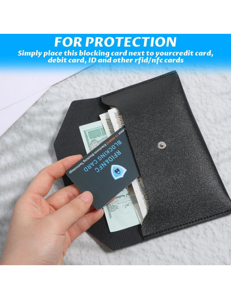Bewudy 4 Tarjetas de Bloqueo RFID Antirrobo para Carteras