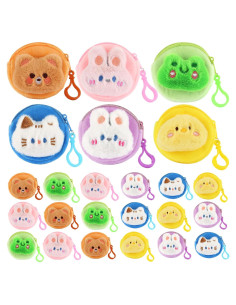 24 Monederos de Peluche Kawaii para Mujeres - Regalos Divertidos