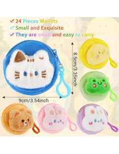 24 Monederos de Peluche Kawaii para Mujeres - Regalos Divertidos 2