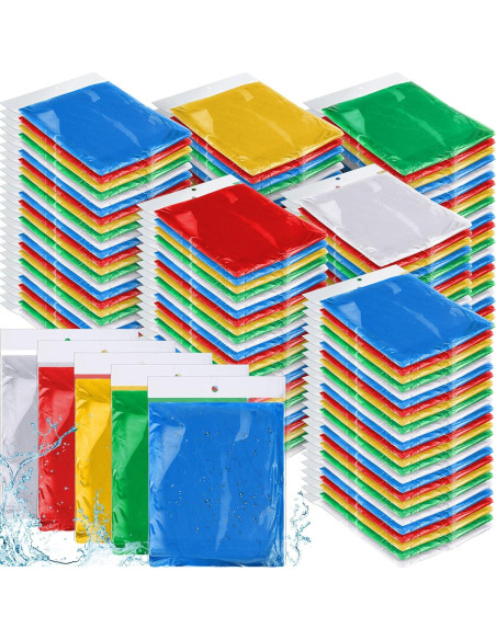 Ponchos de Lluvia Desechables Hercicy 300 Pcs Adultos Impermeables