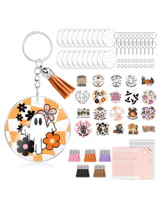 Juego de Llaveros Acrílicos YOPPIX 140 PCS Halloween DIY