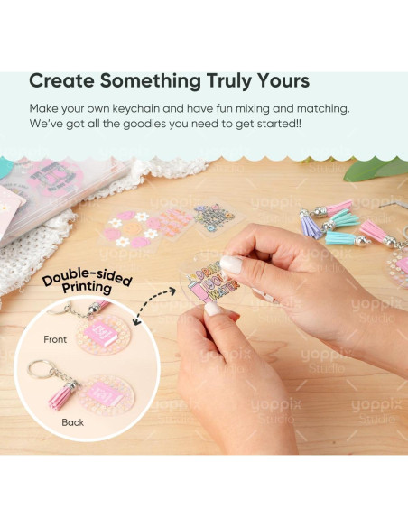 Juego de Llaveros Acrílicos YOPPIX 140 PCS Halloween DIY