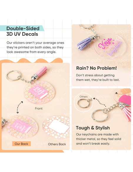 Juego de Llaveros Acrílicos YOPPIX 140 PCS Halloween DIY