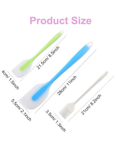 Juego de Espátulas de Silicona ONEINHE 5 Piezas Resistentes al Calor