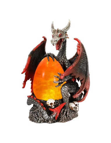 Estatua de Huevo de Dragón Iluminado Yuxelulmai 30 cm