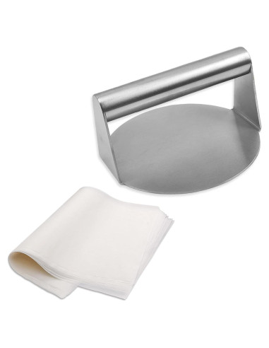 Prensa para Hamburguesas Profesional Acero Inoxidable 14 cm