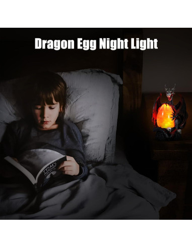 Estatua de Huevo de Dragón Iluminado Yuxelulmai 30 cm