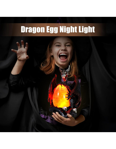 Estatua de Huevo de Dragón Iluminado Yuxelulmai 30 cm