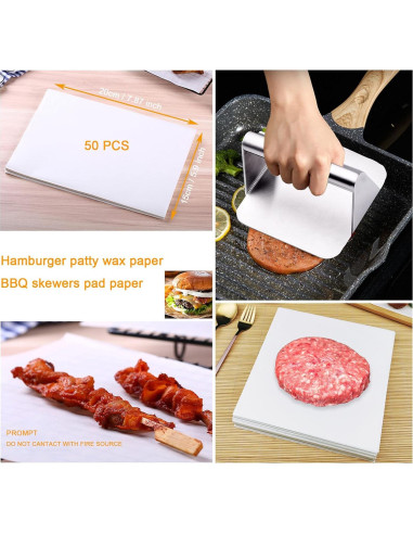 Prensa para Hamburguesas Profesional Acero Inoxidable 14 cm