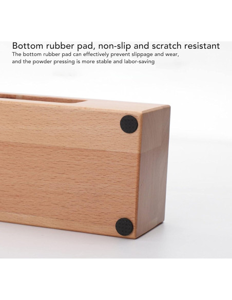 Estación de Tamping de Café de Madera con 5 Agujeros - Soporte Antideslizante