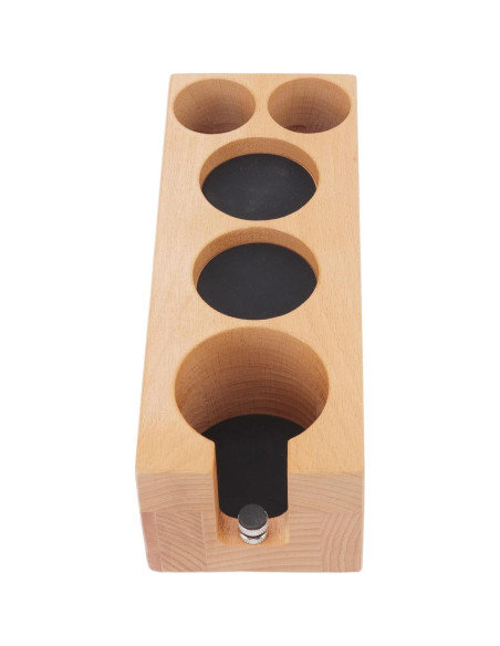 Estación de Tamping de Café de Madera con 5 Agujeros - Soporte Antideslizante