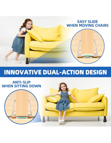 Protectores de Suelo para Patas de Sillas MOYOHIM 16 Piezas