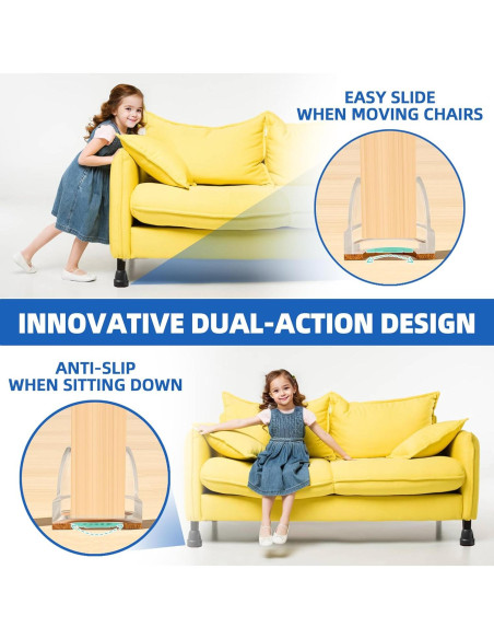 Protectores de Suelo para Patas de Sillas MOYOHIM 16 Piezas