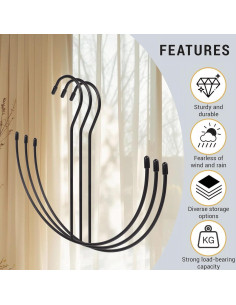 Perchero de Metal LOGJAM para Cinturones y Sombreros - Organizador Compacto 2