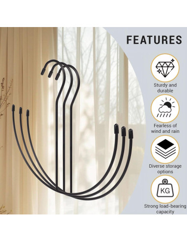 Perchero de Metal LOGJAM para Cinturones y Sombreros - Organizador Compacto