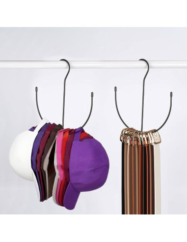 Perchero de Metal LOGJAM para Cinturones y Sombreros - Organizador Compacto