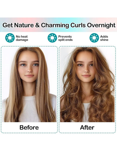 Rizador de Cabello Sin Calor Seritant Azul Tie Dye - Kit Completo