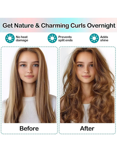 Rizador de Cabello Sin Calor Seritant Azul Tie Dye - Kit Completo