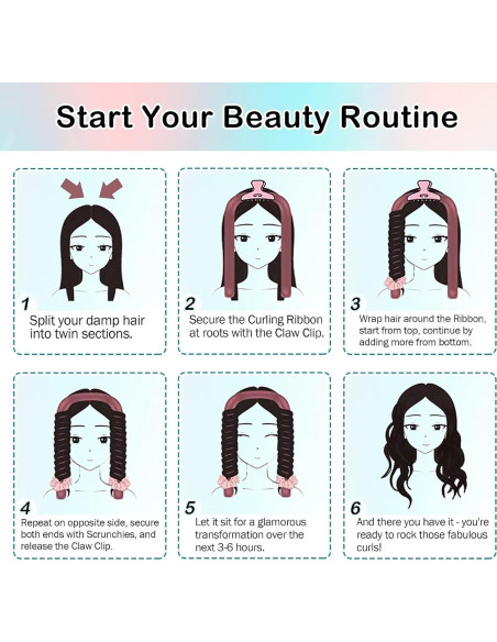 Rizador de Cabello Sin Calor Seritant Azul Tie Dye - Kit Completo