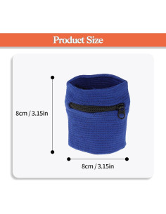 6PCS Bandas de Muñeca con Cremallera Abeillo - Absorbentes y Ligeras 2