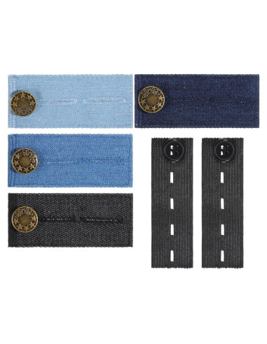 Extensores de Cintura para Jeans IANFAN 6 Pcs Ajustables