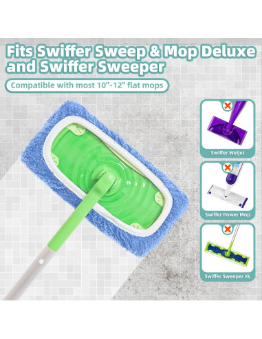 Paños de Mopa Reutilizables LOVECO 6 Unidades Microfibra Azul