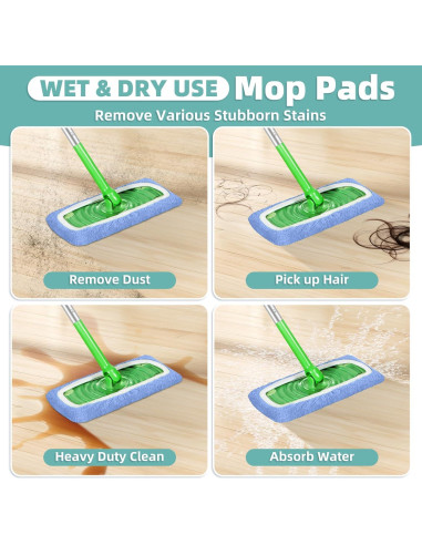 Paños de Mopa Reutilizables LOVECO 6 Unidades Microfibra Azul