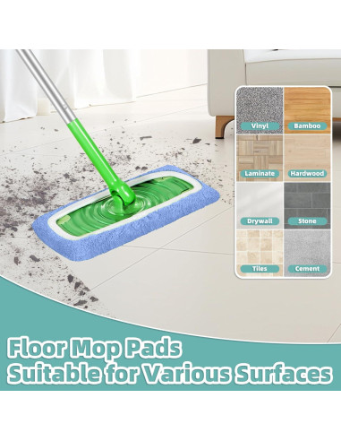 Paños de Mopa Reutilizables LOVECO 6 Unidades Microfibra Azul