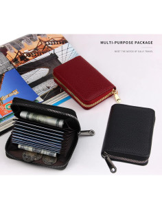 2 Pcs Billetera Titular de Tarjetas PRIVILLA con RFID 11 Ranuras 2