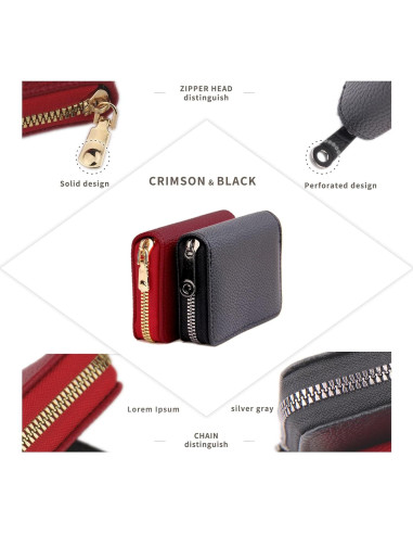 2 Pcs Billetera Titular de Tarjetas PRIVILLA con RFID 11 Ranuras