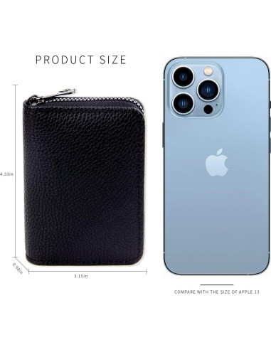 2 Pcs Billetera Titular de Tarjetas PRIVILLA con RFID 11 Ranuras