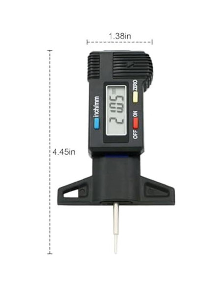Calibrador de Profundidad de Banda de Neumático Digital AirheadStorm 0-25mm