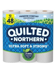 Papel Higiénico Quilted Northern Ultra Suave 12 Rollos Mega
