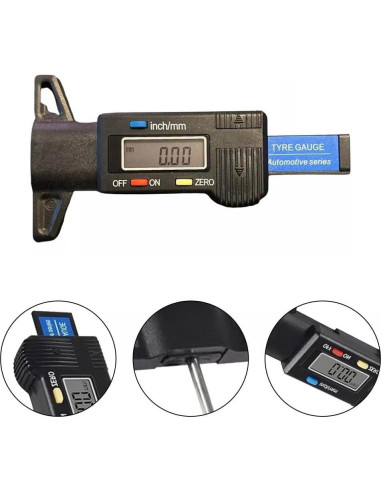 Calibrador de Profundidad de Banda de Neumático Digital AirheadStorm 0-25mm