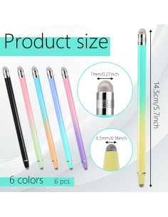 Juego de 6 Plumas Stylus IANFAN para Pantallas Táctiles 2