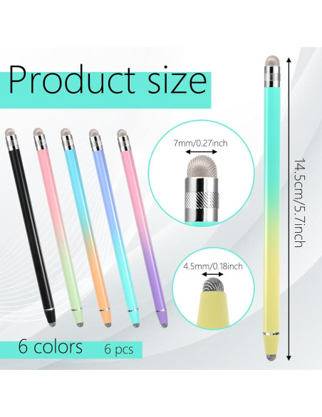 Juego de 6 Plumas Stylus IANFAN para Pantallas Táctiles